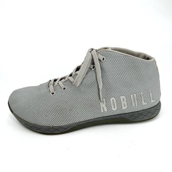 Nobull Mens Cool Gray Mid Court Trainer Athletic Lifting Gym Knit 11.5 Sneakers main image 4
